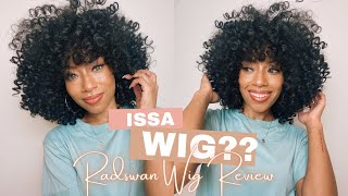 BEST SYNTHETIC NATURAL WIGS  RadSwan Curly Wig Review RadShape03  RadShape02 [upl. by Leehar]