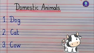 Domestic Animals Name in English  Domestic Animals Name  Domestic Animals  Domestic Animal [upl. by Ahseuqram747]