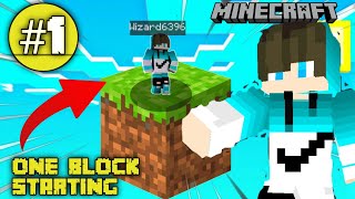 STARTING MINECRAFT ONE BLOCK SERIES 1 [upl. by Ynney]