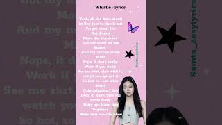 Whistle  lyrics Jennie rap song part jennie rap lyrics whistle [upl. by Amimej]