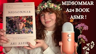 MIDSOMMAR A24 Book ASMR 🐻🌸 Book scratching  sticky tapping  whisper triggers [upl. by Linson897]