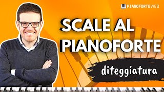 SCALE AL PIANOFORTE la diteggiatura della scala maggiore 🎹 [upl. by Eislek]