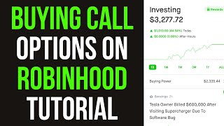 Buy Call Options Tutorial on Robinhood with Strategy [upl. by Ostap]