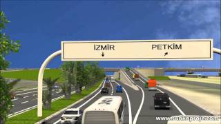 ALİAĞAPETKİM KÖPRÜLÜ KAVŞAK ANİMASYONU  İZMİR [upl. by Eeraj]