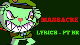 FNF  vs flippy  MASSACRE  lyrics PTBR [upl. by Htomit]