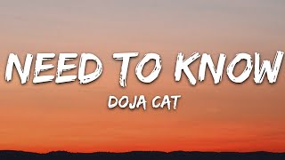 Doja Cat  Need To Know Lyrics [upl. by Cantlon]