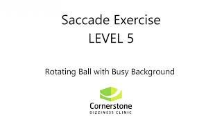 Vestibular amp Concussion Exercise  Saccade Level 05 [upl. by Daugherty919]