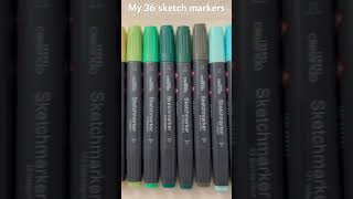 My 36 sketch markers youtubeshorts song music colors subscribe crelando viralshorts [upl. by Einafets402]