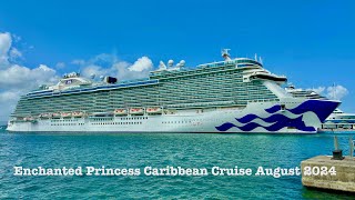 Enchanted Princess Caribbean Cruise August 2024 [upl. by Arehahs]