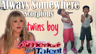 always somewhere songs vocal little boy agt2024 [upl. by Aker]