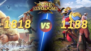 OHH WE FIGHTING FIGHTING 1818 POV amp 1846 vs 1188 amp 2139  Pass 7 8 riseofkingdoms kvk C12278 [upl. by Enyrb]