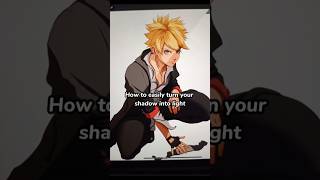 Layer mask tutorial art digitalanimeart arttutorial digitalarttips shorts anime boruto [upl. by Asyram]