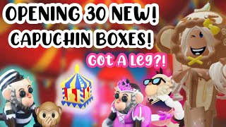 OPENING 30 NEW CAPUCHIN MONKEY BOXES🙊❤️🎪GOT A LEGadoptmeroblox preppyadoptme preppyroblox [upl. by Hoem]