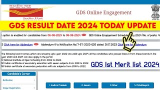 GDS Result Date 2024  GDS Result 2024 Kab Aayega  GDS Marit list 2024  GDS Merit Kab Aayega [upl. by Adnanref837]