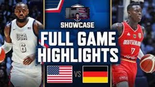 LBJ TO SAVE THE DAY USA vs GERMANY  USAB SHOWCASE  FULL GAME HIGHLIGHTS  JULY 22 2024 [upl. by Ellennoj]