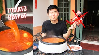 Howtomake Your Own Steamboat Soup Base  Hai Di Lao Tomato Hotpot 海底捞番茄火锅 [upl. by Tiphane]