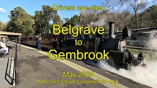 Drivers eye view Belgrave to Gembrook May 2024 [upl. by Atiekahs]