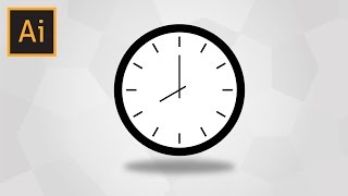 How To Draw A Simple Clock In Adobe Illustrator [upl. by Kunz266]