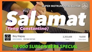 Salamat Yeng Constantino 10k SUBSCRIBERS SPECIAL instrumental guitar karaoke version with lyrics [upl. by Gustin]