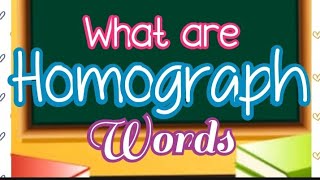 What are HOMOGRAPHS Teacher ANNE ALFARO [upl. by Buckingham]