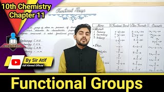 Functional group class 10 chemistry  10th class chemistry ch 11 functional groups in hindi urdu [upl. by Noelle120]