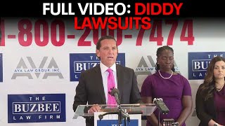 Diddy lawsuits Lawyer for more than 100 alleged victims speaks  FULL VIDEO [upl. by Thorncombe]