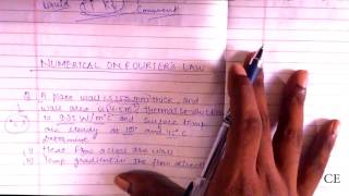 NUMERICAL ON FOURIERS LAW OF HEAT CONDUTION [upl. by Amos512]