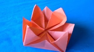 DIY Origami Paper Lotus Flower 🌷 Spring Crafts  Flor de Loto de Papel Manualidades [upl. by Weathers703]