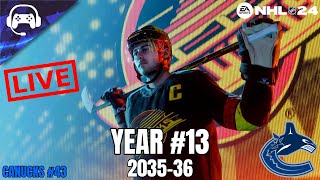 YEAR 13 203536  NHL 24  Vancouver Canucks Franchise Mode 43 [upl. by Hastings]