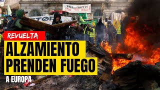 ALZAMIENTO Campesinos prenden fuego a Europa [upl. by Yurik]