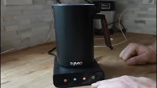 Syvio Milk Frother and Steamer with Coffee Mug Warmer Review [upl. by Eiffub]