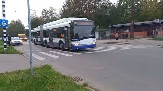 Buses amp Trolleybuses at Spilves iela [upl. by Athalla]