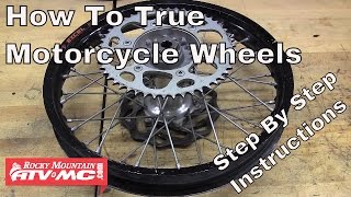 How To True a Motorcycle Wheel  Rocky Mountain ATVMC [upl. by Anilas]