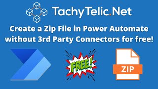 How to create Zip files in Power Automate for free without premium actions or 3rd Party Connectors [upl. by Houston]