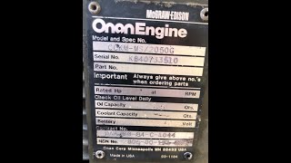 Onan CCKM MS2050G Engine Repair [upl. by Sire]