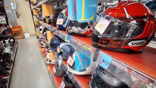 Review Toko Helm Arai Shoei second yang murah di Jepang Up Garage Osaka [upl. by Etaner579]