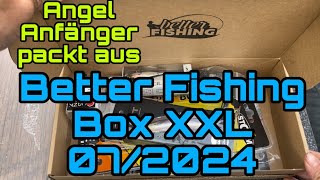 Better Fishing Box XXL JULI 2024 Angelanfänger packt aus [upl. by Nikaniki]