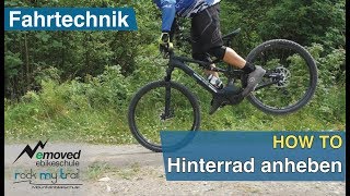 eMTB amp MTB Fahrtechnik  So hebst Du das Hinterrad an [upl. by Carlota455]