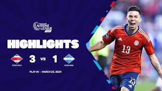 Highlights  Costa Rica vs Honduras  202324 Concacaf Nations League Playin [upl. by Ssyla155]