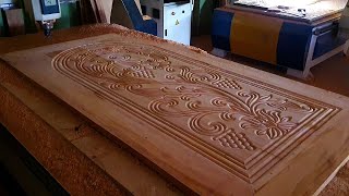 This wooden door design is very beautiful2D This door design is an updated modelCNC woodworking [upl. by Yelsnit937]