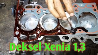 CARA PASANG PAKING DEKSEL  CYLINDER HEAD XENIA AVANZA 13 PAKAI LEM INDIAN [upl. by Harbert]