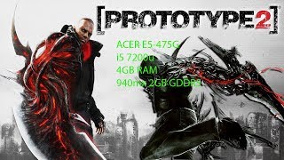 PROTOTYPE2 on i5 7200u 4GB RAM 940mx [upl. by Ralyks]