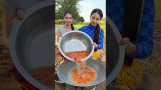 Egg stirfry with shrimp cook recipe shortvideo shorts cooking food recipe [upl. by Aneekahs]