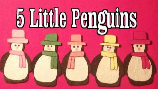 Winter Preschool Songs  5 Little Penguins song  Littlestorybug [upl. by Eneres]