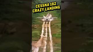 Cessna 182 Skylane  Crazy Dirt Runway Landing Experience shorts aviation [upl. by Shandeigh]