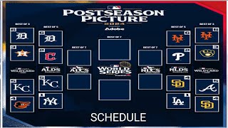 2024 MLB playoff bracket ALDS NLDS schedule set with Mets vs Phillies Yankees vs Royals [upl. by Ruelle]