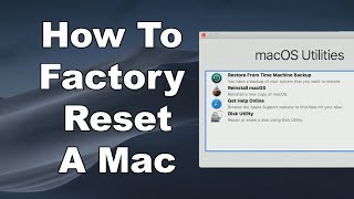 How To Erase amp Factory Reset A Mac amp Reinstall macOS  Step By Step Guide [upl. by Keith]