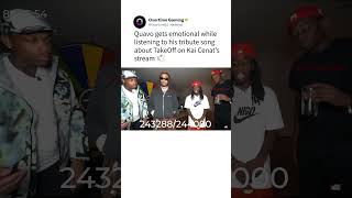 Quavo Gets Emotional While Listening To His Tribute Song About Takeoff On Kai Cenats Stream 🕊️ [upl. by Oinolopa]