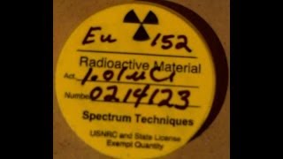 ☢ Radioactive Europium 152 ☢ [upl. by Inhoj671]