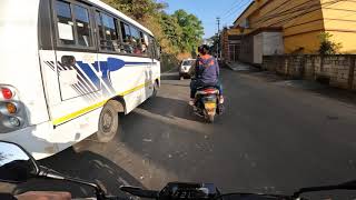 Honda CB300R BS6  Evening Ride  Overtaking Bus and cars  Honda BigWing Showroom [upl. by Irrehs697]